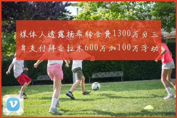 媒体人透露杨希转会费1300万分三年支付拜合拉木600万加100万浮动